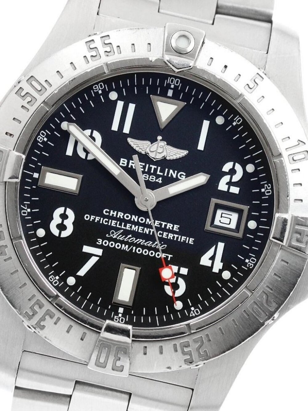 BREITLING Avenger Seawolf A17330 Date Black Dial Automatic Men's Watch_957890